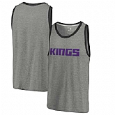 Sacramento Kings Fanatics Branded Wordmark Tri-Blend Tank Top - Heathered Gray
